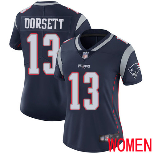 New England Patriots Football #13 Vapor Limited Navy Blue Women Phillip Dorsett Home NFL Jersey->youth nfl jersey->Youth Jersey